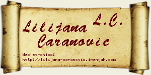 Lilijana Caranović vizit kartica
